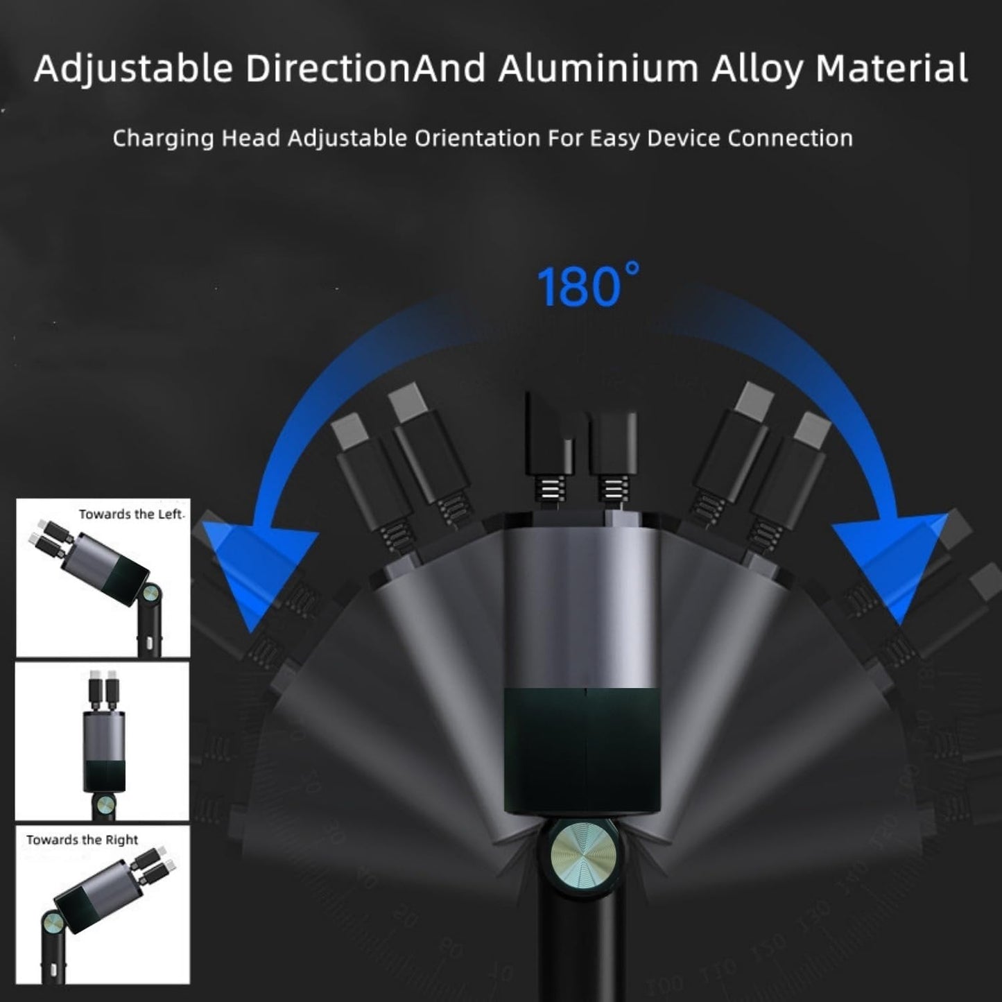 Retractable Car Charger,Type C Fast Car Phone Charger with 120W Power, 2 USB Ports, and Retractable Cables. It’S Compatible with Iphone Models 15/14/13/12/11/Ipad and Galaxy Models S23/S22/S10