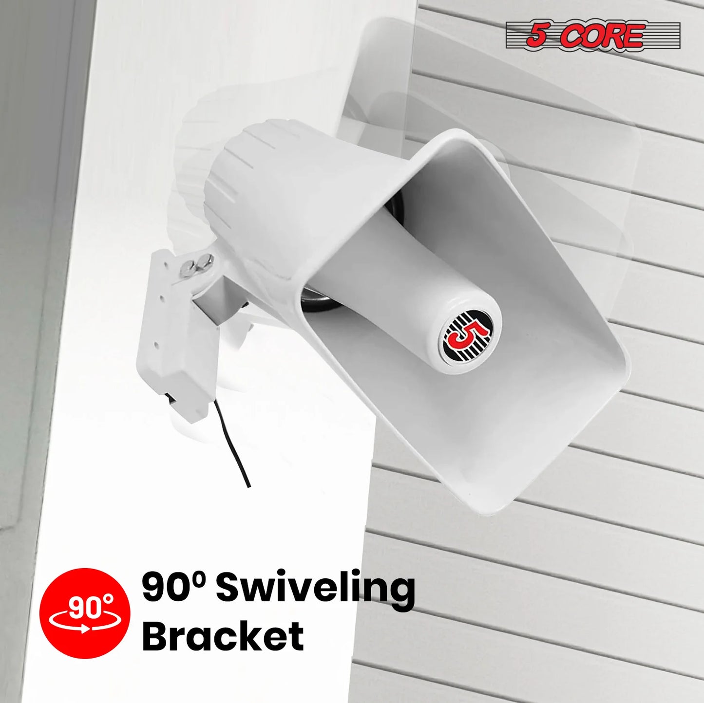 5Core Indoor Outdoor PA Horn Speaker 8 X 5 Inch Loud PA System 8 Ohm 65W Loud Siren Audio