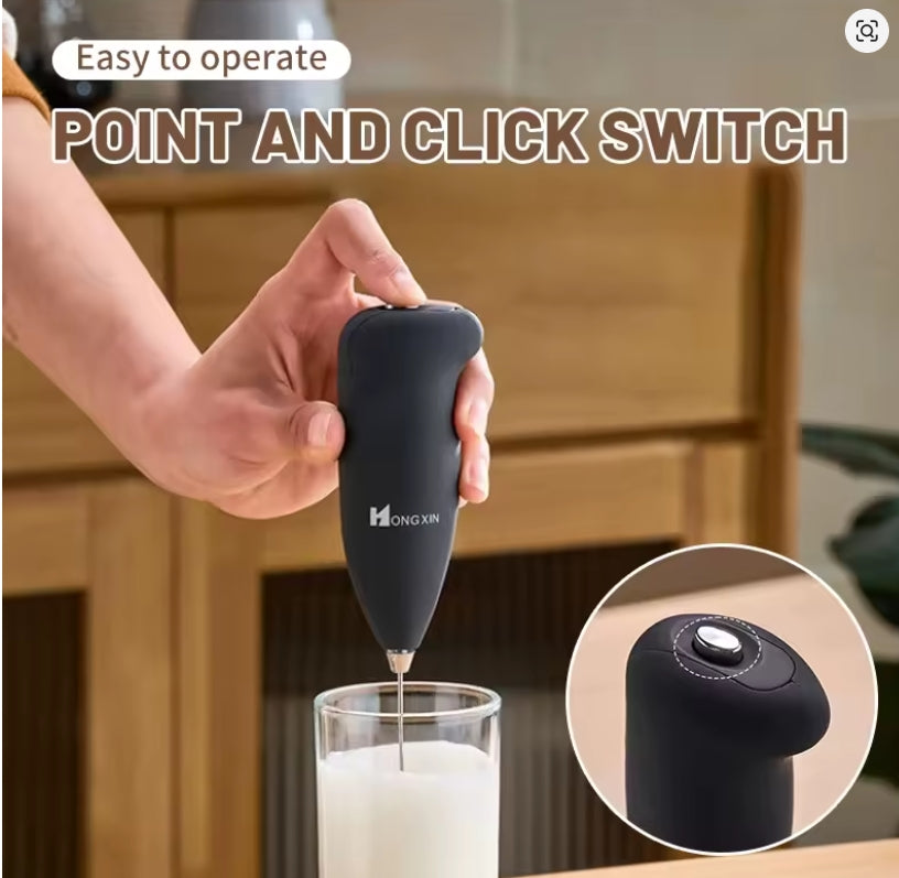 Electric Milk Frother Handheld Mixer Coffee Foamer Egg Beater Cappuccino Stirrer Mini Portable Blenders Home Kitchen Whisk Tool