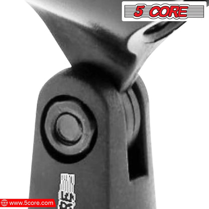 5 Core Microphone Clip Holder 4 Pieces with Screw Adapters 5/8 to 3/8 Inch