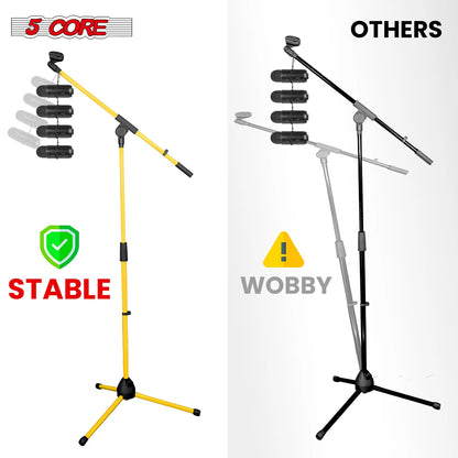 5Core Tripod Mic Stand Adjustable Holder Floor Microphone Boom Arm