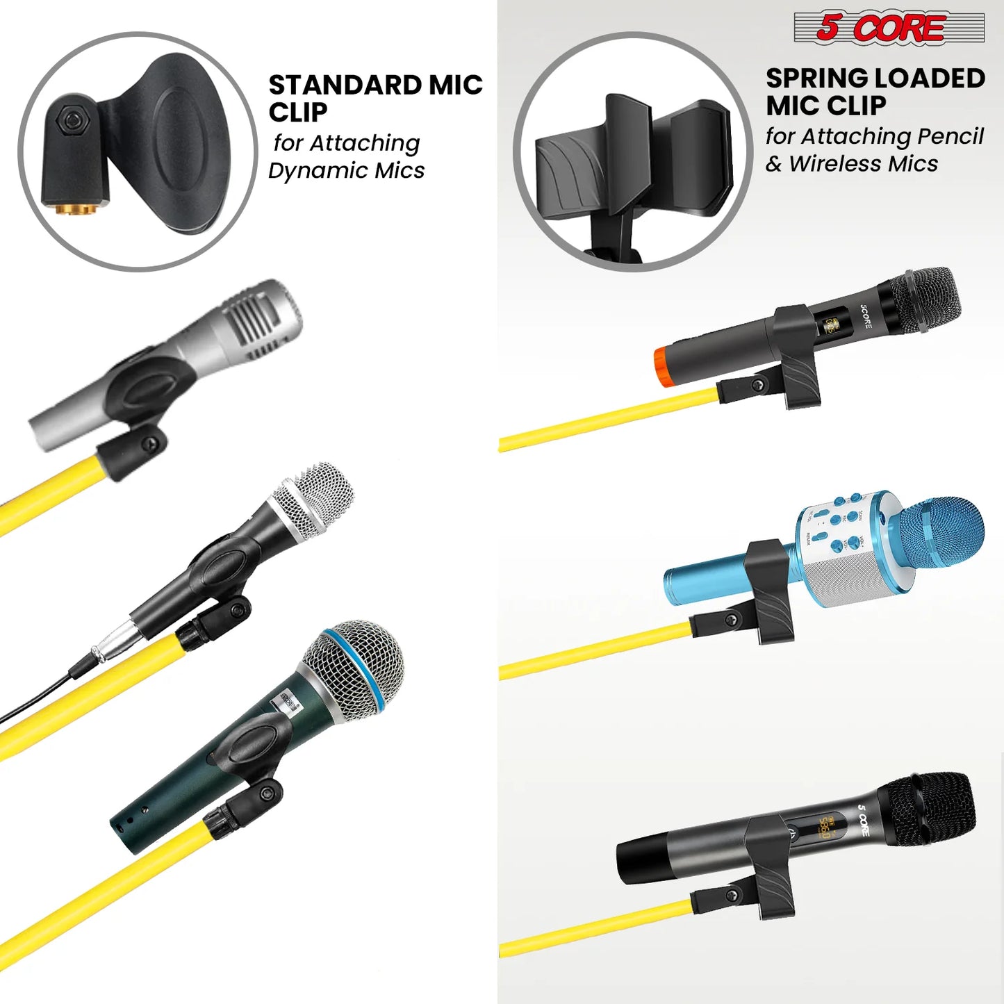 5Core Tripod Mic Stand Adjustable Holder Floor Microphone Boom Arm