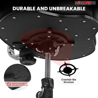 5Core Drum Throne Padded Guitar Stool Backrest Drummer Seat for Adults & Kids