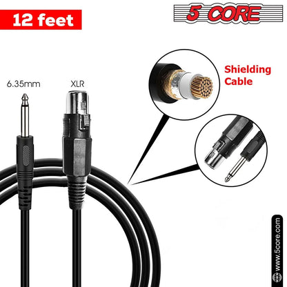 5Core XLR Microphone Dynamic Mic Karaoke Singing Studio Mics Handheld Microfono