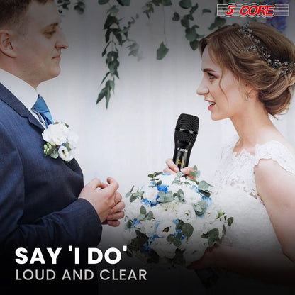 5Core Wireless Microphone Pair UHF Handheld Microfonos Inalambricos Cordless Mic RED + BLACK